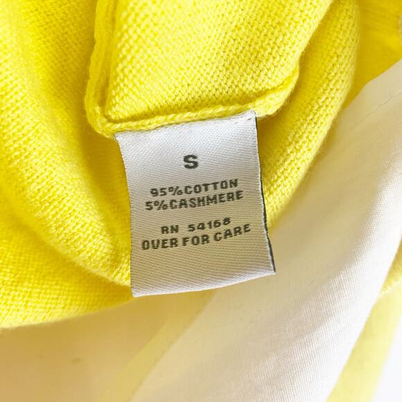New With Tags Elliott Lauren Cotton Cashmere Sweater Shirt Yellow Womens Size S - Picture 7 of 10